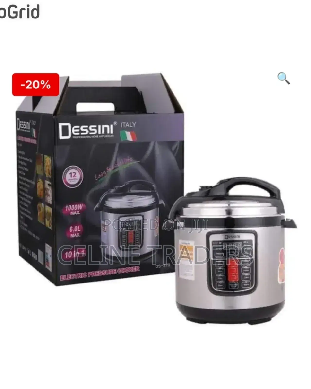 Dessini 6-Litre Electric Pressure Cooker With Digital Display,