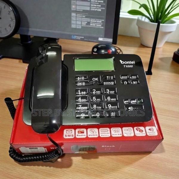 Dual Sim Crystal Clear Calls Bontel T1000 GSM Fixed Wireless Phone - main view