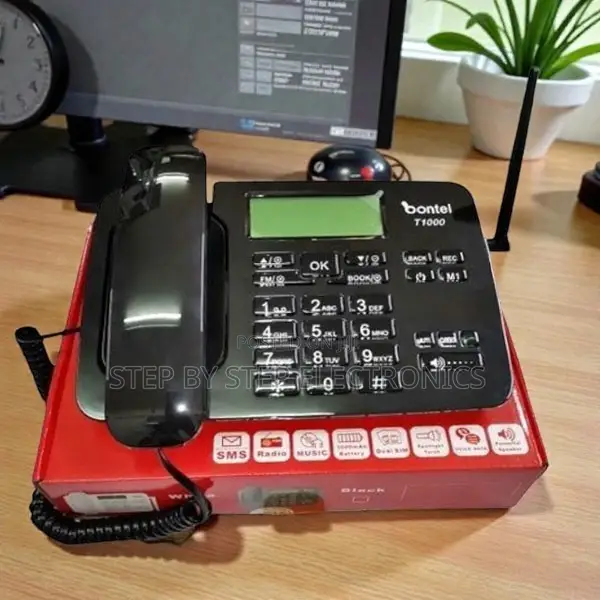Dual Sim Crystal Clear Calls Bontel T1000 GSM Fixed Wireless Phone