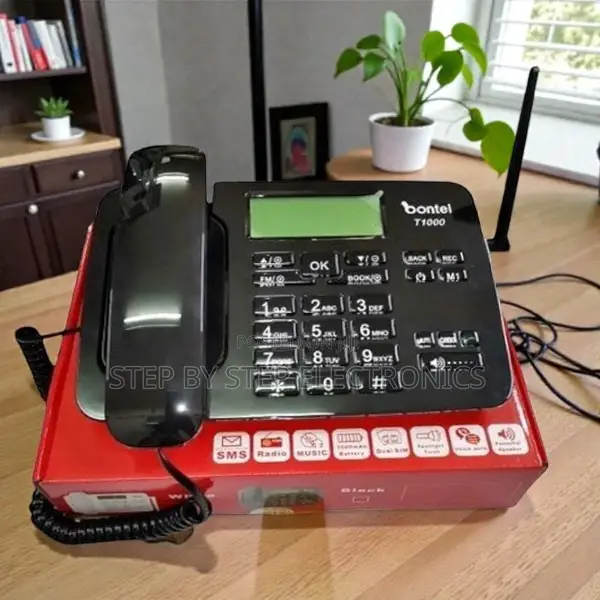Dual Sim Office Ready Bontel T1000 GSM Fixed Wireless Desk Phone