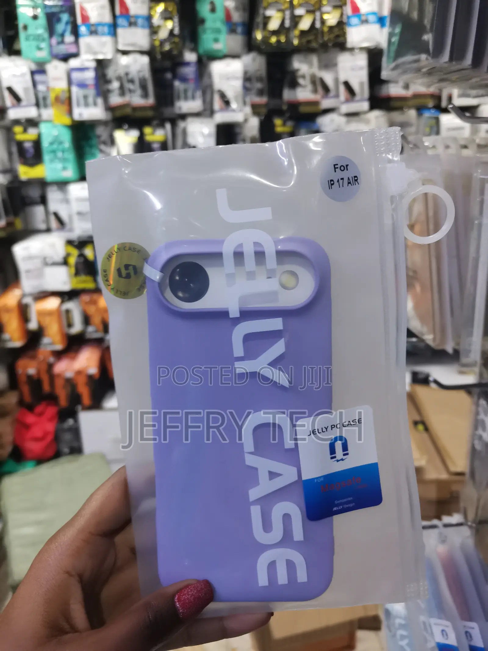 Saxas iPhone 17 Air Pc Hybrid Liquid Jelly Phone Case -Purple