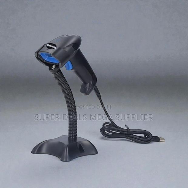 Usb Wired Laser Barcode Scanner With Stand Strong Durable Performance