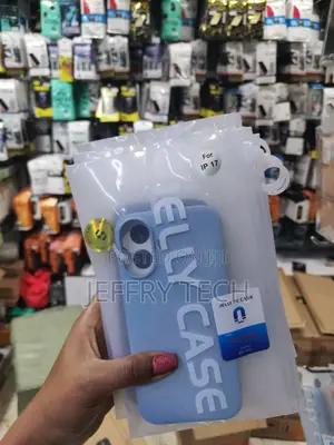 Mzawe iPhone 17 Air Pc Hybrid Liquid Jelly Phone Case -Blue