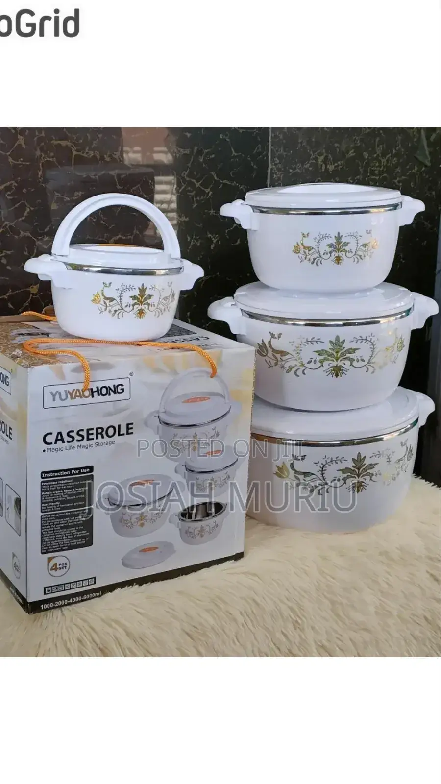 Casserole 4pcs White (Casserole) Hotpots Set