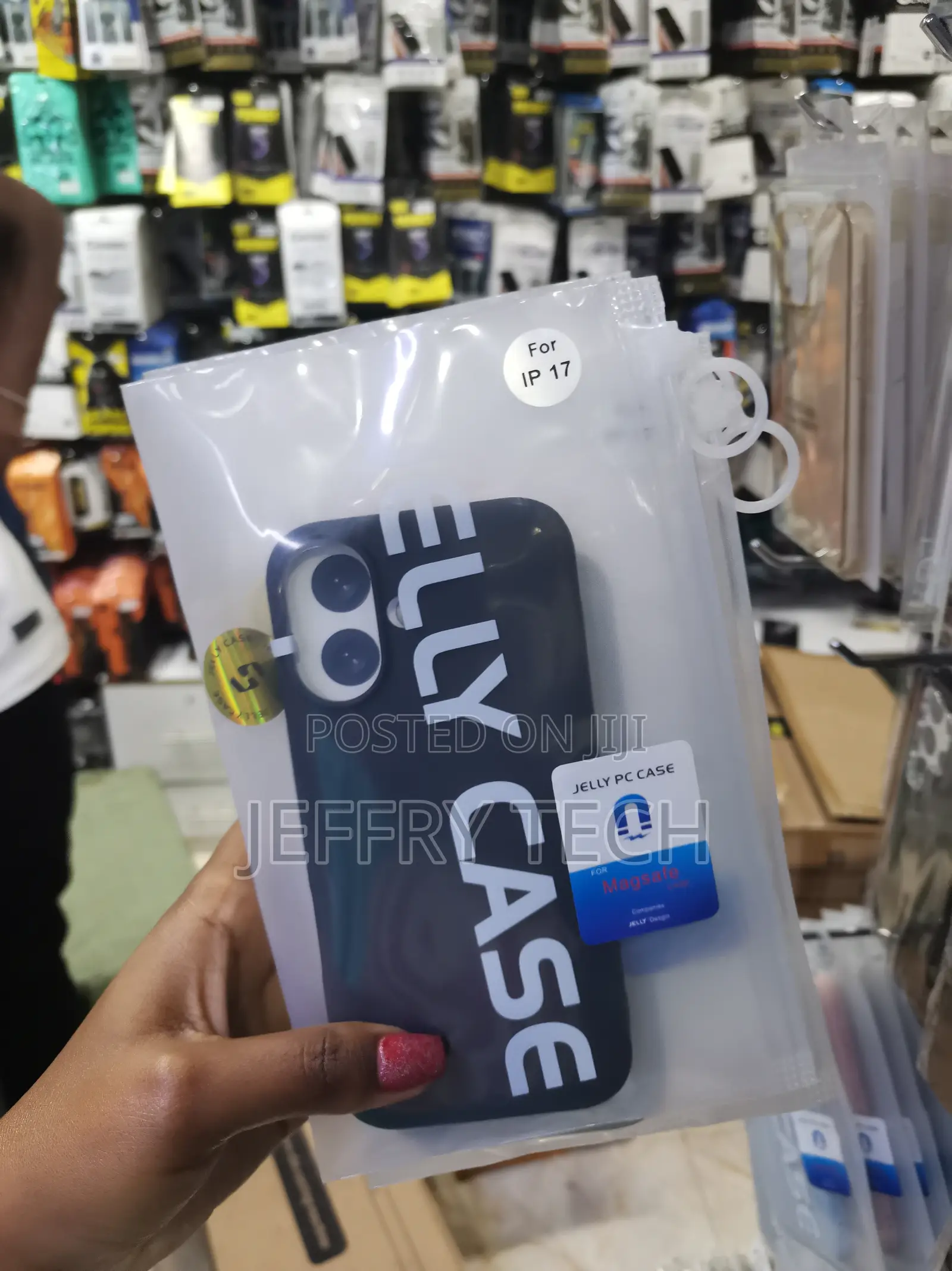 Shokie iPhone 17 Pc Hybrid Liquid Jelly Phone Case -Black