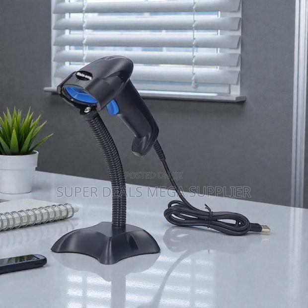 Usb Wired Laser Barcode Reader With Handheld Scanner and Stable Stand