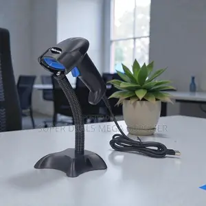 Usb Wired Laser Barcode Scanner With Stand and Hand Free Reading Mode