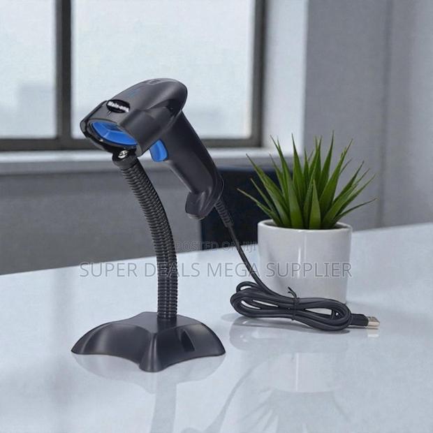Usb Wired Handheld Laser Scanner With Stand and Wide Compatibility