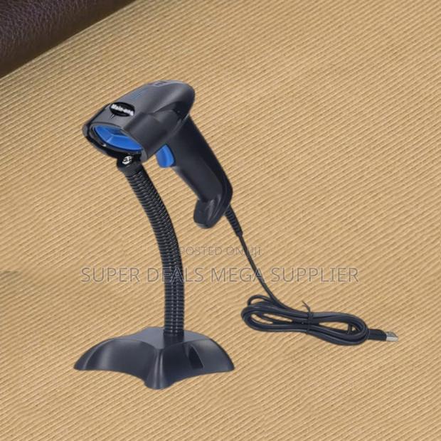 Usb Wired Laser Barcode Scanner With Stand and Heavy Duty Performance