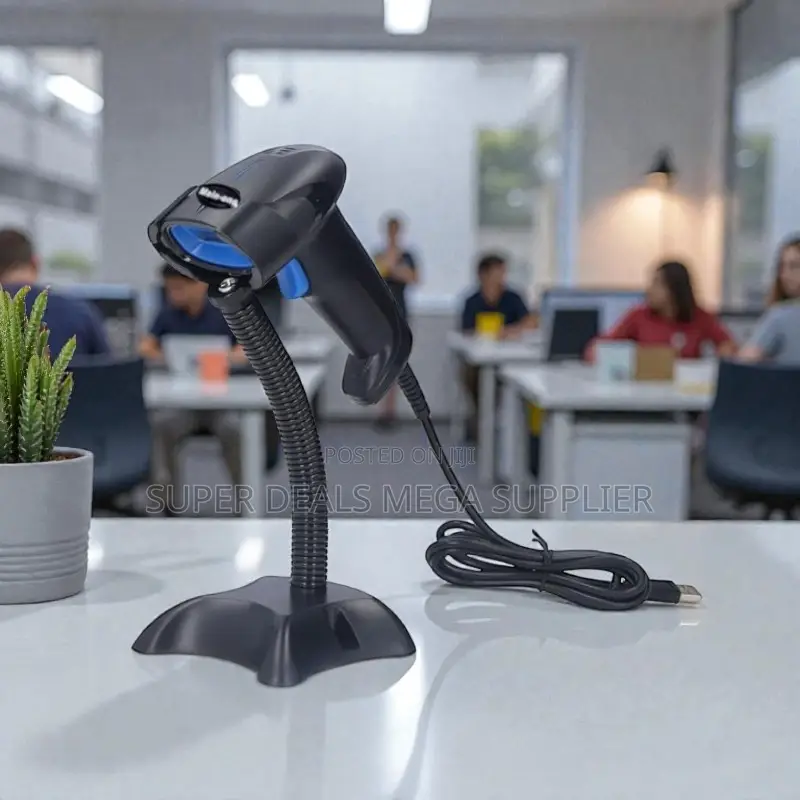 Usb Wired Laser Barcode Scanner With Stand and Automatic Detection