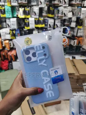 Mosyo iPhone 17 Pro Max Pc Hybrid Liquid Jelly Phone Case -Blue