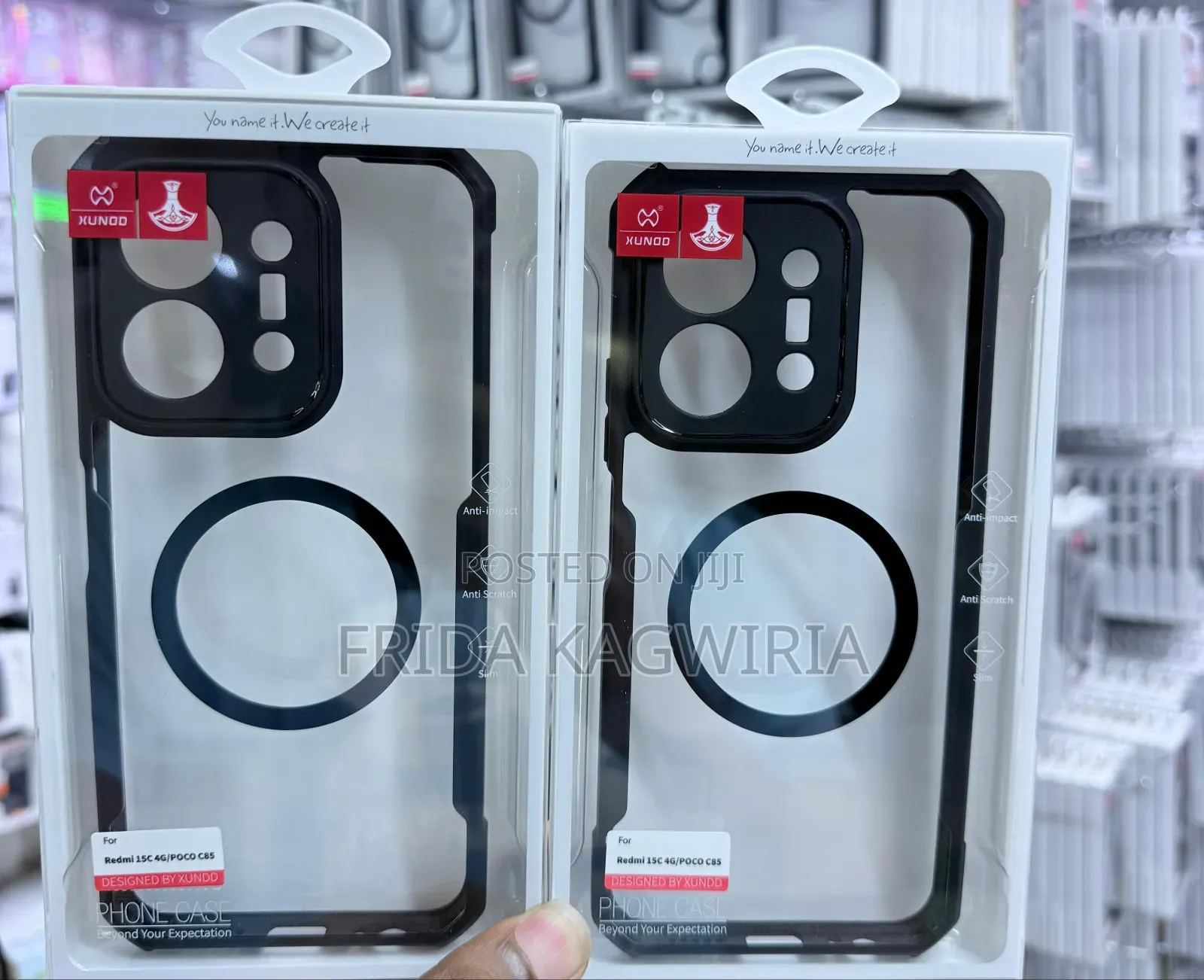 Redmi 15c Xundd Shockproof Clear Back Cover With Magnetic
