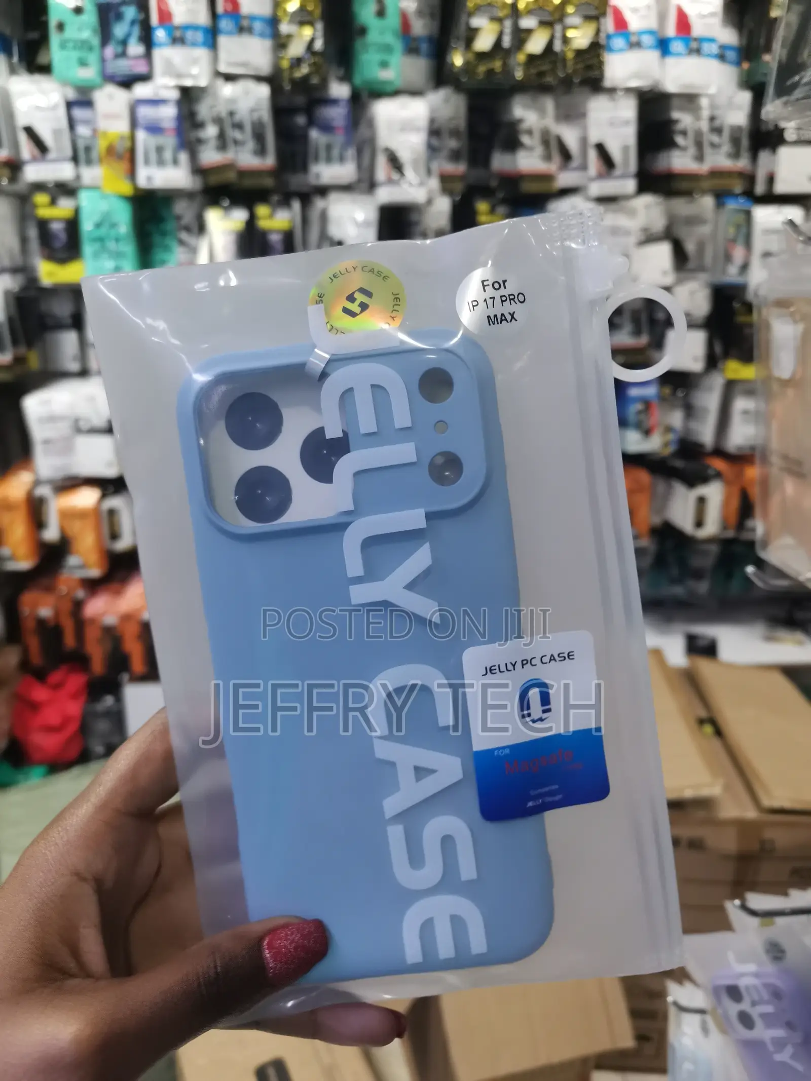 Shokie iPhone 17 Pro Max Pc Hybrid Liquid Jelly Phone Case -Blue