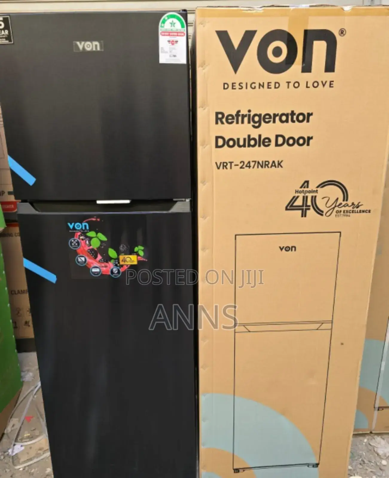 Von 334litres Non Frost Fridge