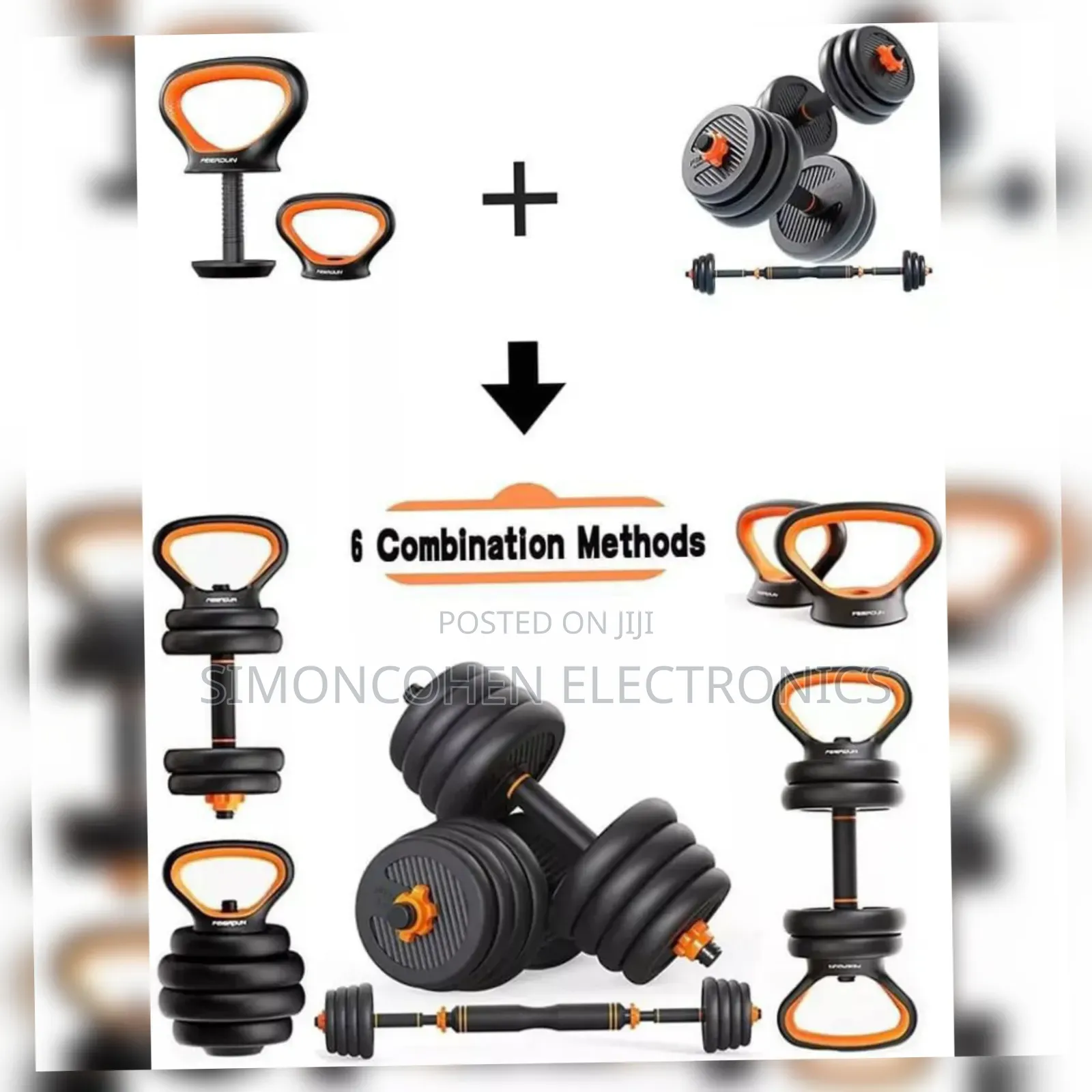 50kg Adjustable 6in1  Kettle Bell Weights