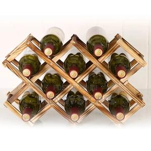 10 Slot Wooden Wine Bottle Rack - thumbnail 2