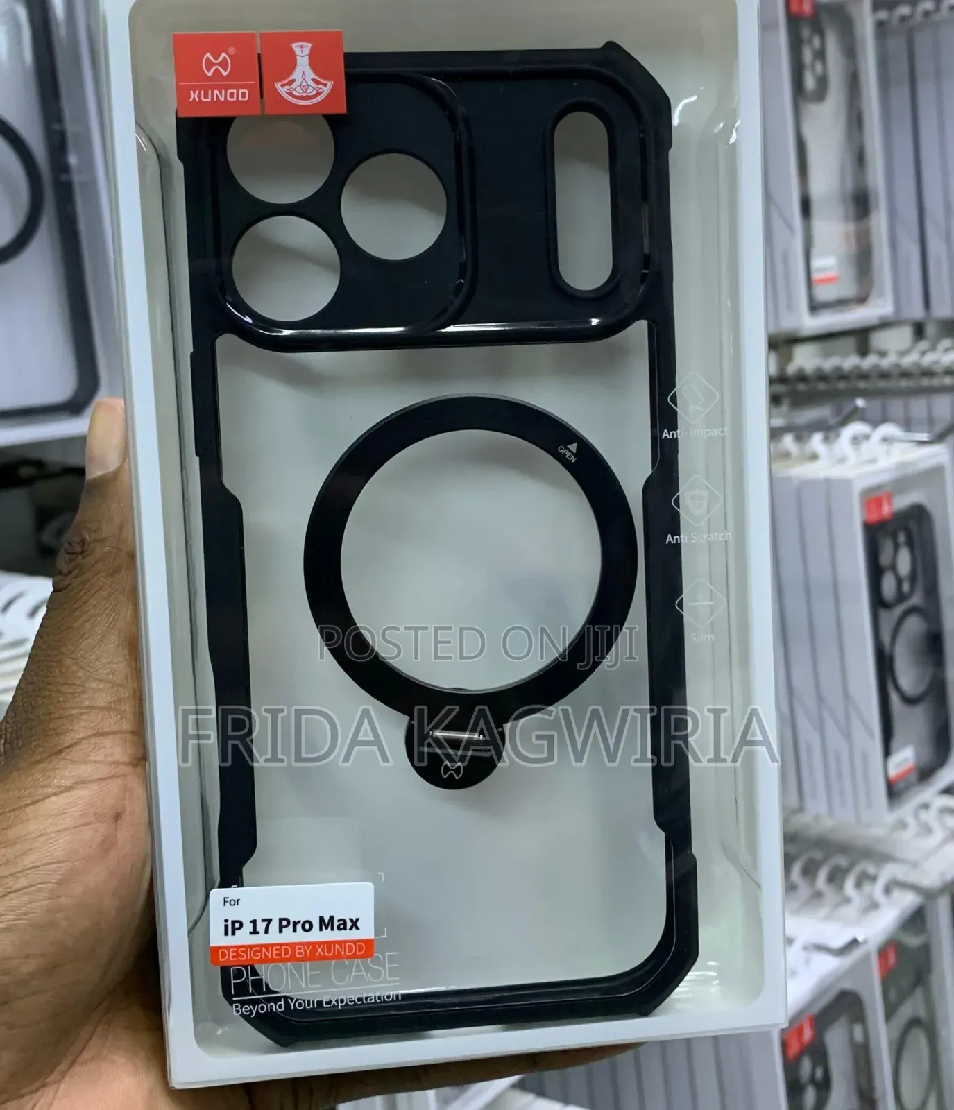 iPhone 17 Pro Max Xundd Shockproof Clear Back Cover With Magsafe Stand