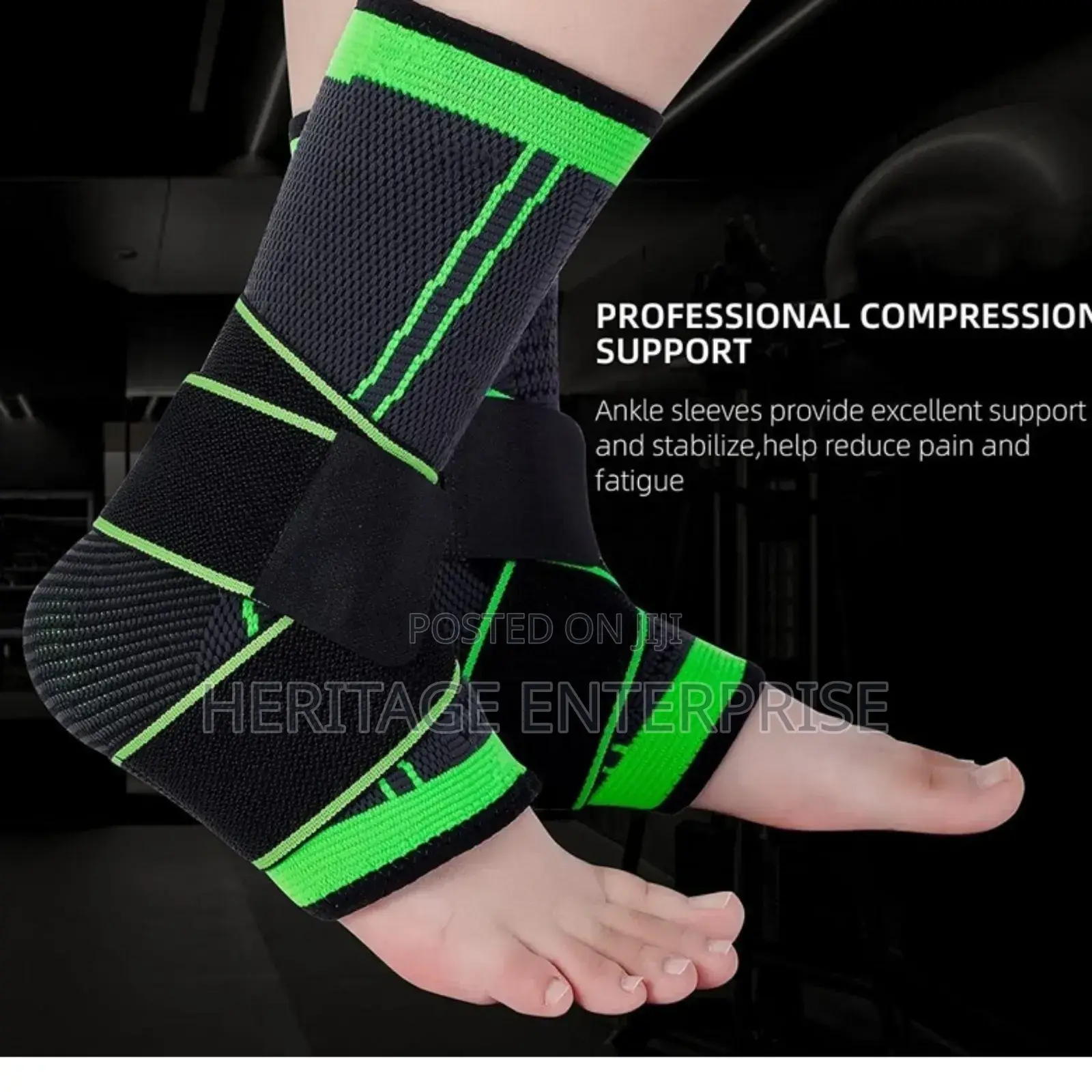 Ankle Support Brace 1 Pair Black