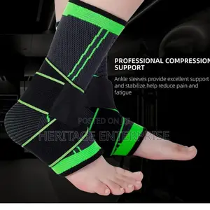 Ankle Support Brace 1 Pair Black