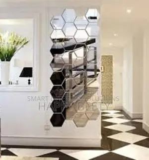 Artistic Hexagonal Mirror