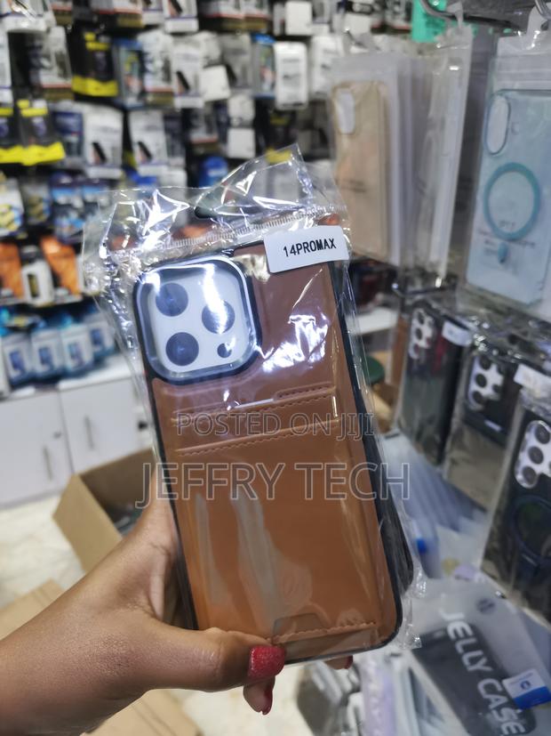 Szhaiyu Leather Back Case With Card Holder iPhone 14 Pro Max Case - thumbnail 2