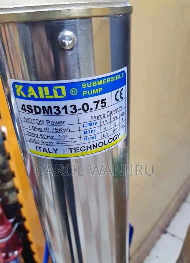 Kailo 1hp Electric Submersible Water Pump Max Head/Electric 1hp Pump