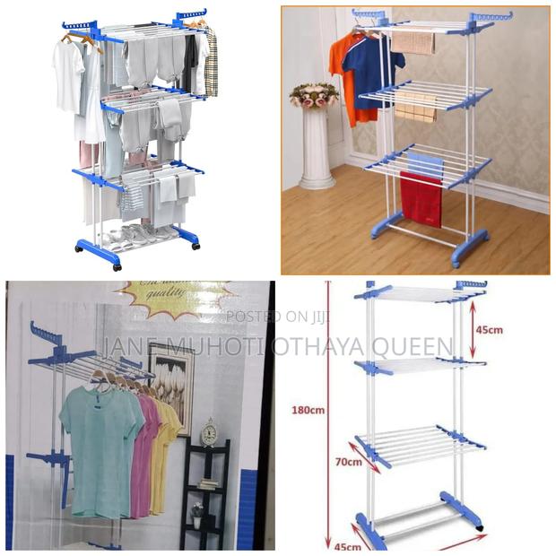 Detachable 50kg 3 Layer Cloth Hanger Rack Stand