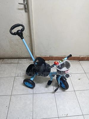 Tricycle With Push Handle Blue - main view