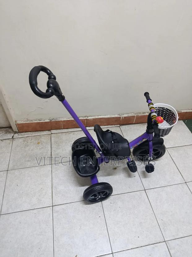 Tricycle With Push Handle Purple - main view