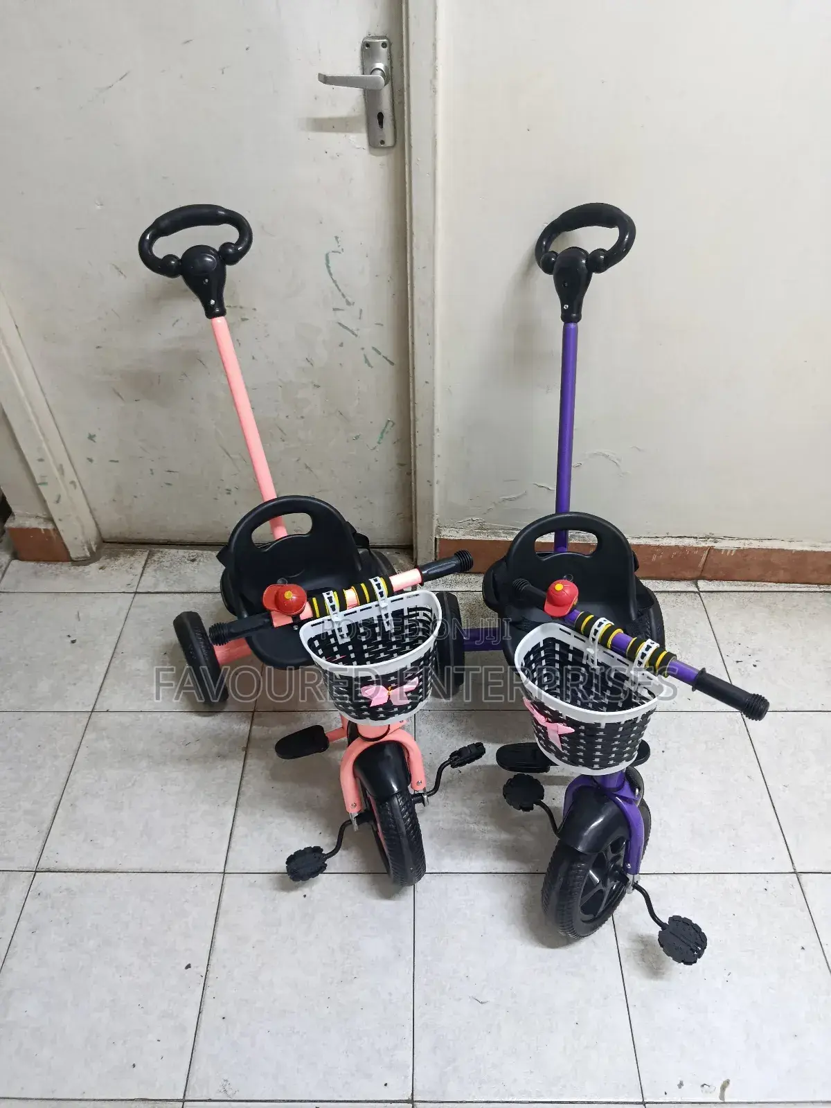 Tricycle With Push Handle