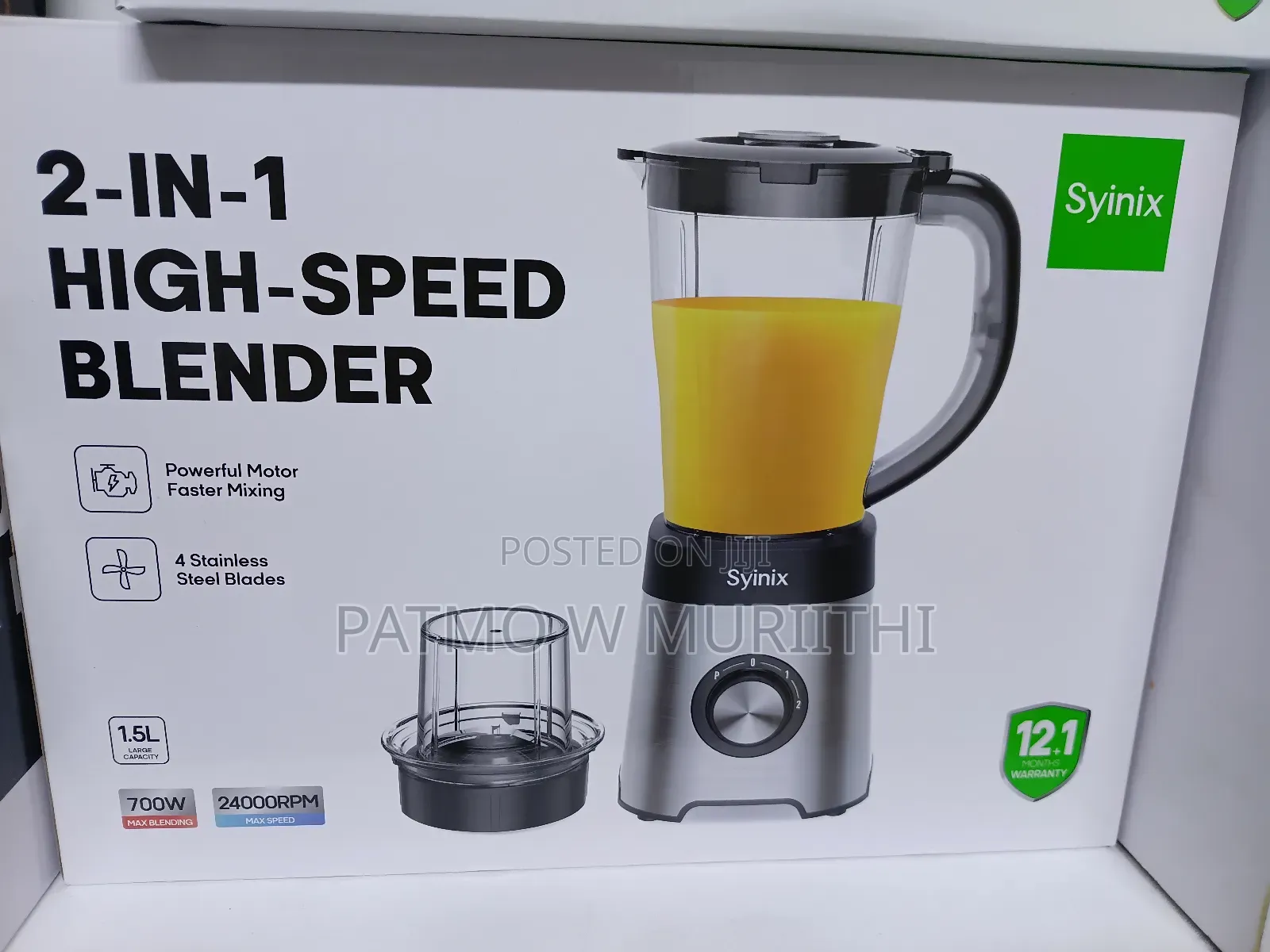 Syinix 2-in -1 High Speed 700 Watts