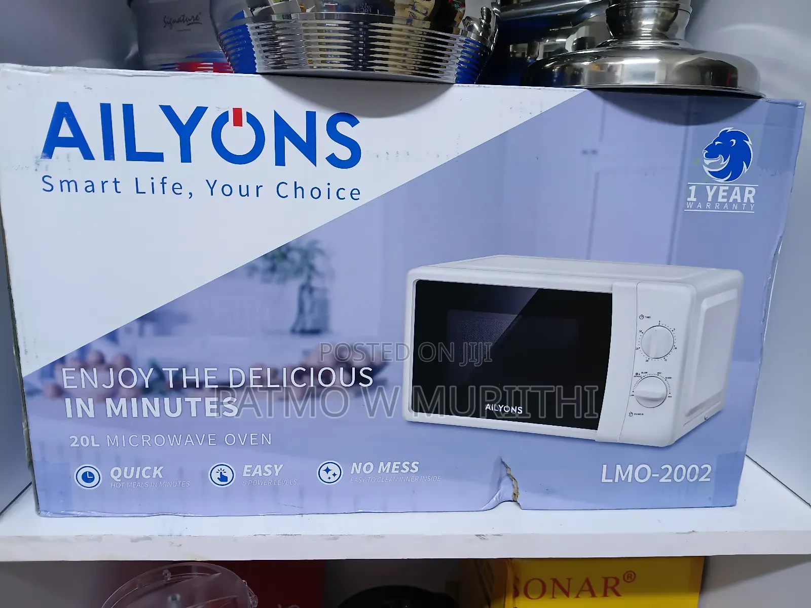 Ailyons 20l Manual Microwave White