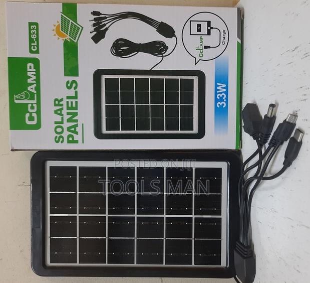 Cclamp Solar Panel 3.3w 6v.Mobile Charger