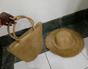 ♦ *Summer Straw Woven Beach Bag And Hat