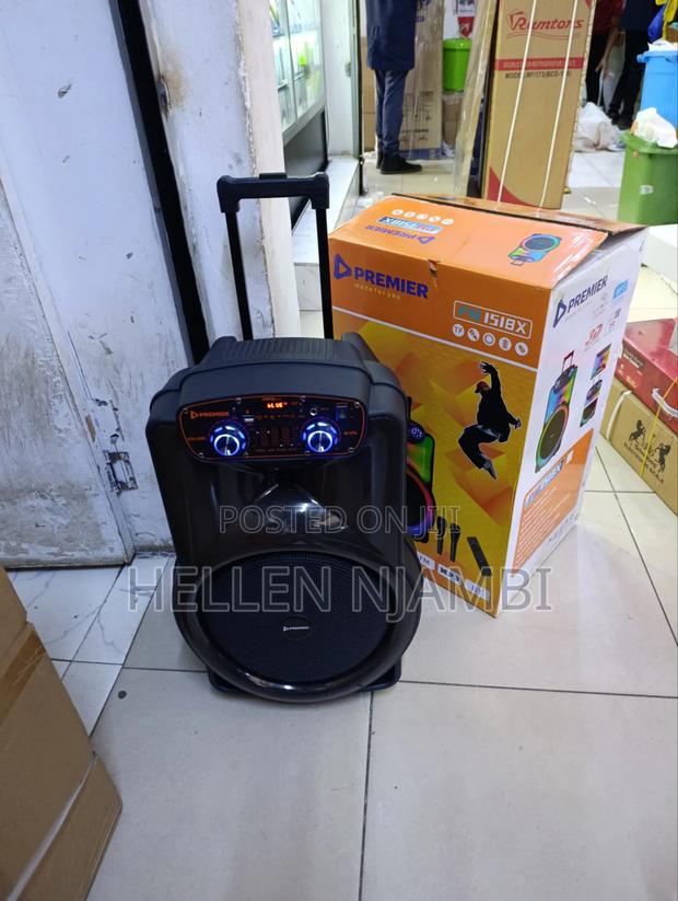 Premier Pm1518x Heavy Bass Trolley Speaker With Karaoke