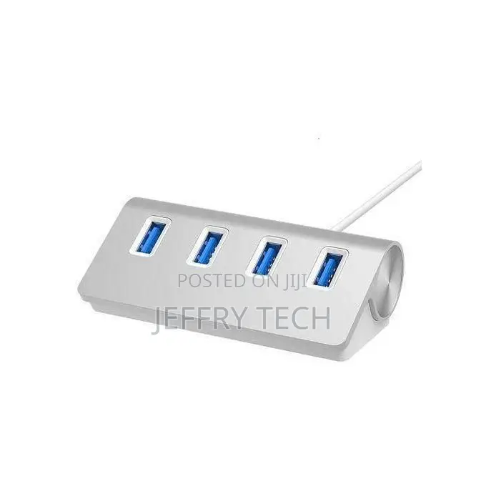 Aluminium Usb Hub 3.0 Adapter 4 Port Usb High Speed-Gray