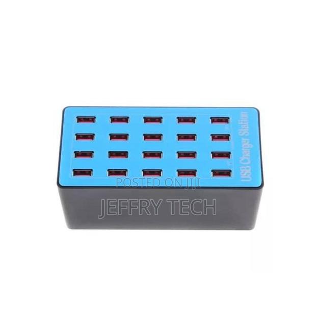 Usb Charger Station, 20 Ports 100w/20a Desktop Usb Charging Station F
