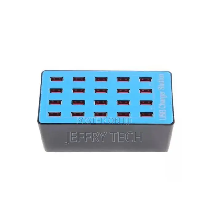 Usb Charger Station, 20 Ports 100w/20a Desktop Usb Charging Station F