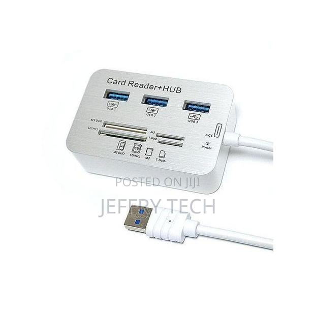 7 in 1 Usb 3.1/3.0 Combo Card Reader Hub, Ultra Fast Speed - White - main view