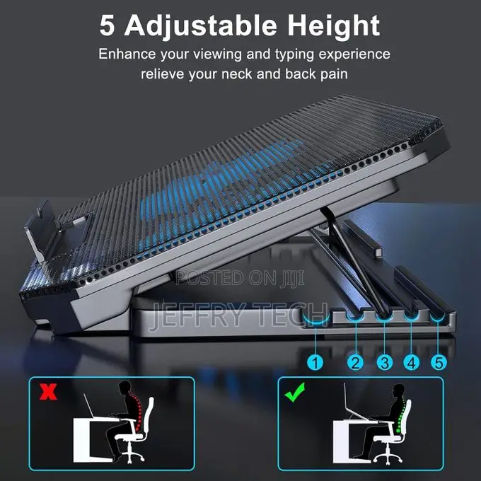 Laptop Cooler Cooling Pad Slim Portable Usb Powered (2fans) Portable H