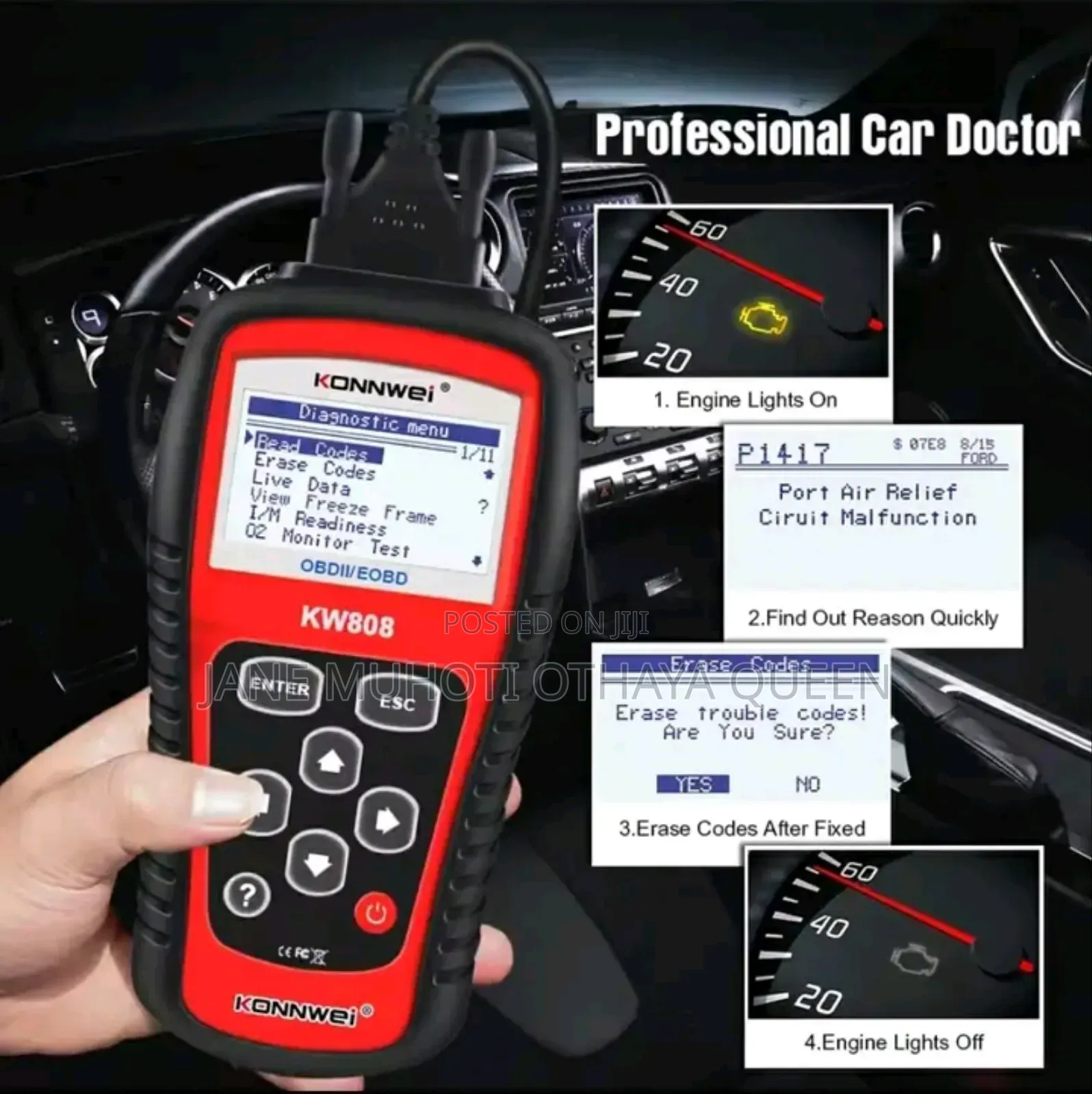 Konnwei Kw808 Odb 2 Car Scanner