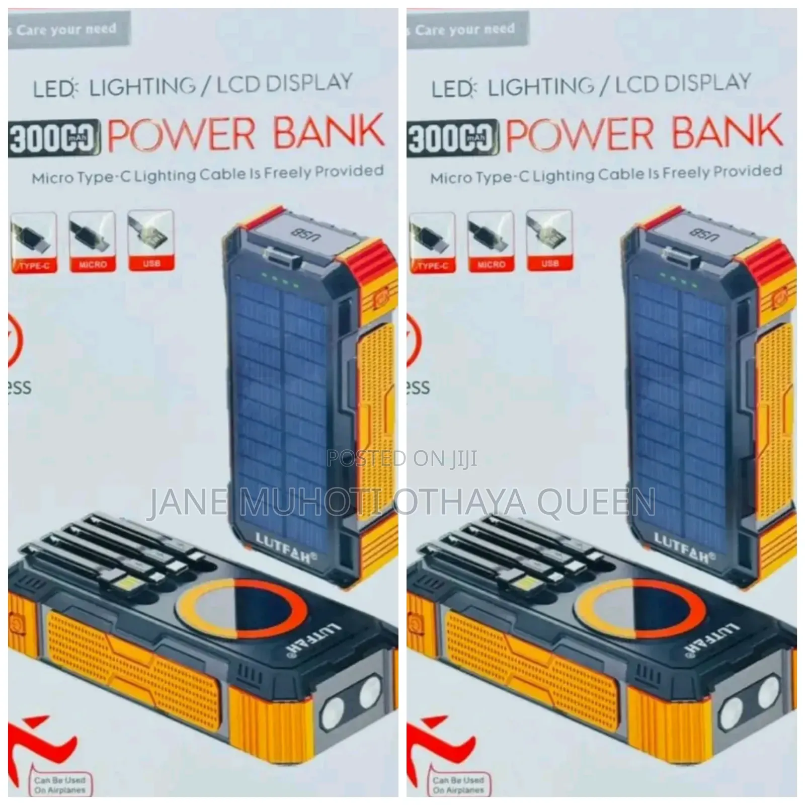 30000mah Solar Power Bank.