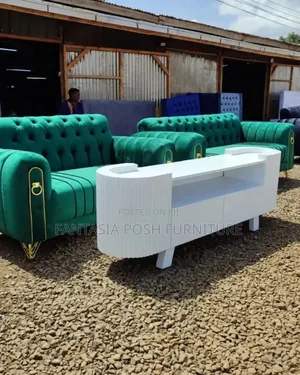 5 Seater Emerald Green Sofa Set - Free Delivery