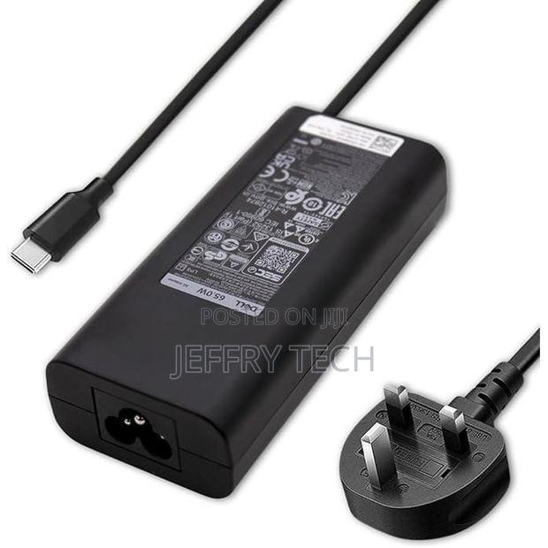 Dell 65w Type-C Laptop Charger Power Adapter With Free Fused Cable
