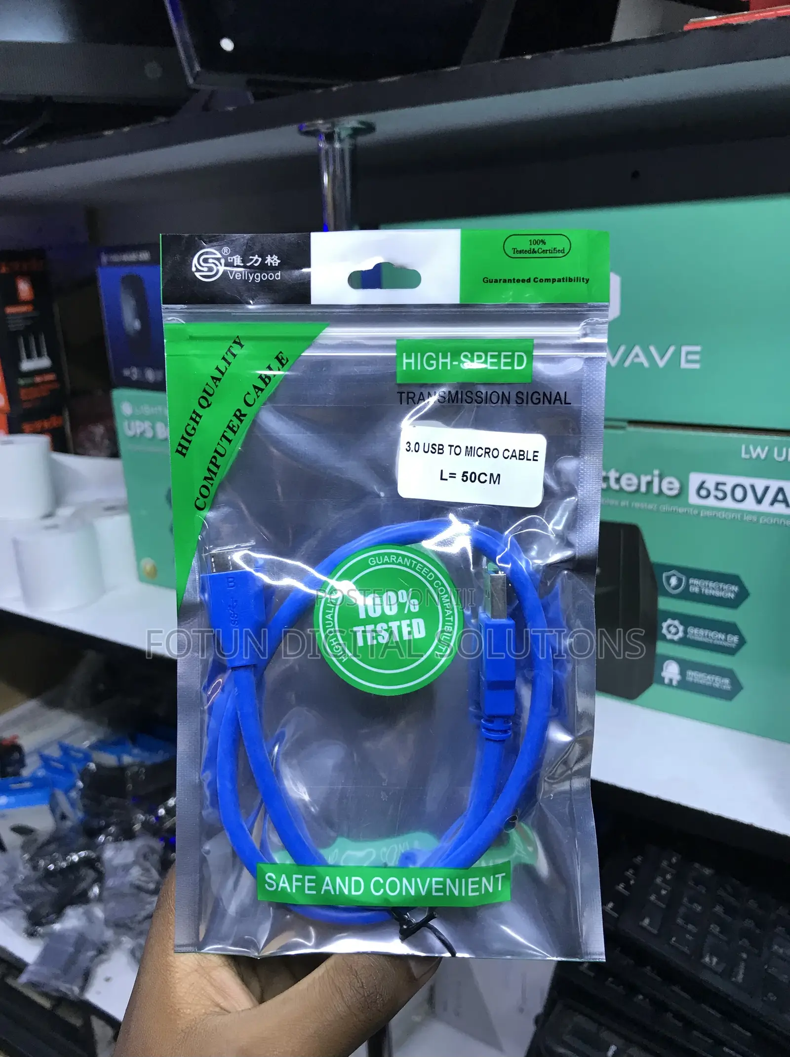50cm Usb-a 3.0 to Micro-B Cable - Fast Charging Data Sync