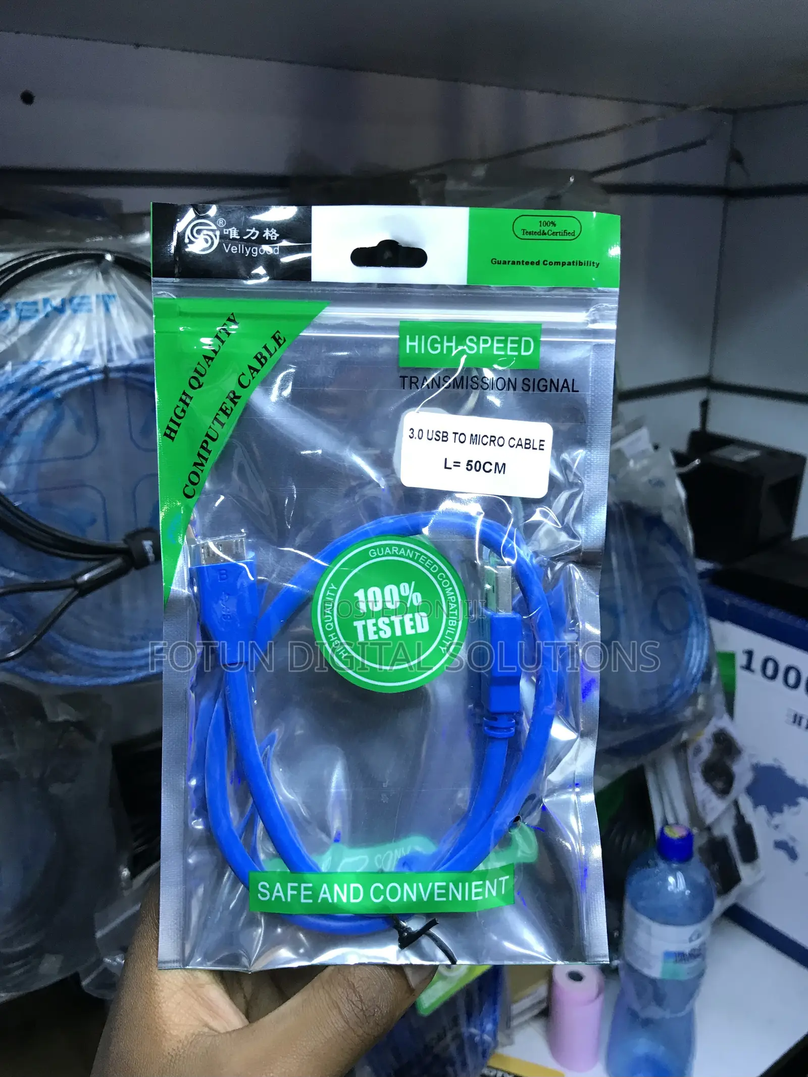 Usb 3.0 to Micro-B Cable 50cm - Braided Tangle-Free