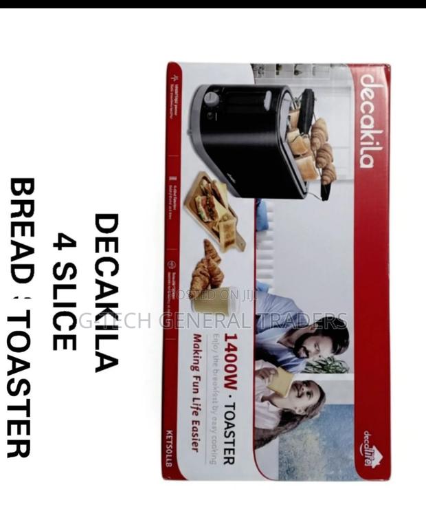 Decakila 4 Slice Bread Toaster 1400w Both Home And Commercial Use - main view