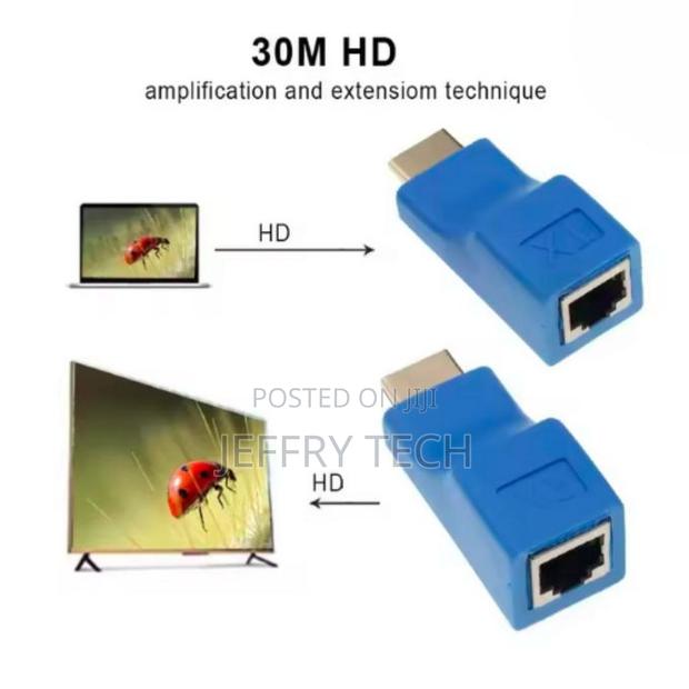 Hdmi to Rj45 Extender (Cat6/6a) Support –Blue - main view