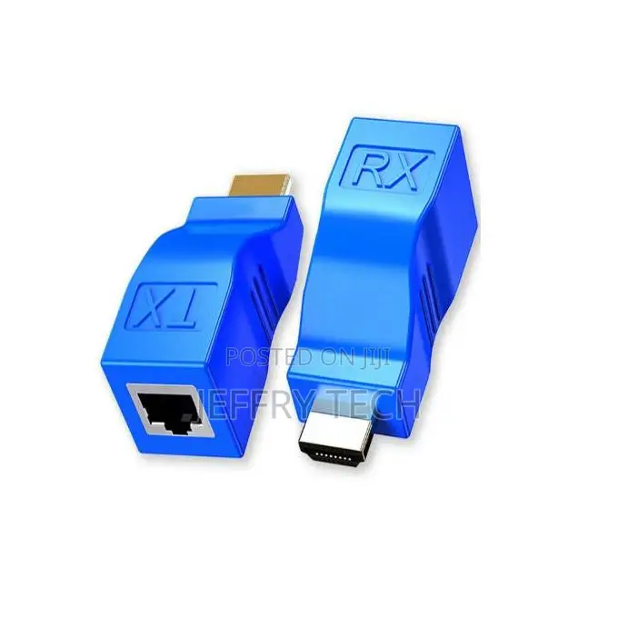 Hdmi to Rj45 Extender (Cat6/6a) Support –Blue