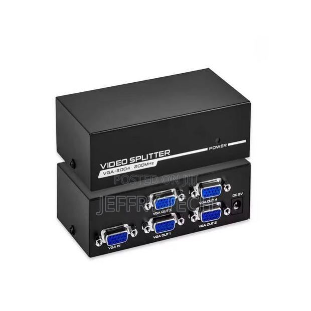 4 Port Vga Splitter 1 in 4 –Black - thumbnail 2